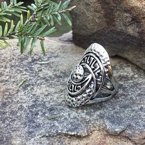 Silver boho sz 5.5 ring bohemian Turkish Tribal